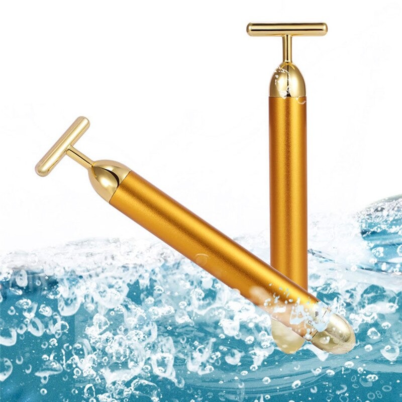 Energy 24K Gold T Beauty Bar Facial Roller Massager - The thrifty & gifty shop