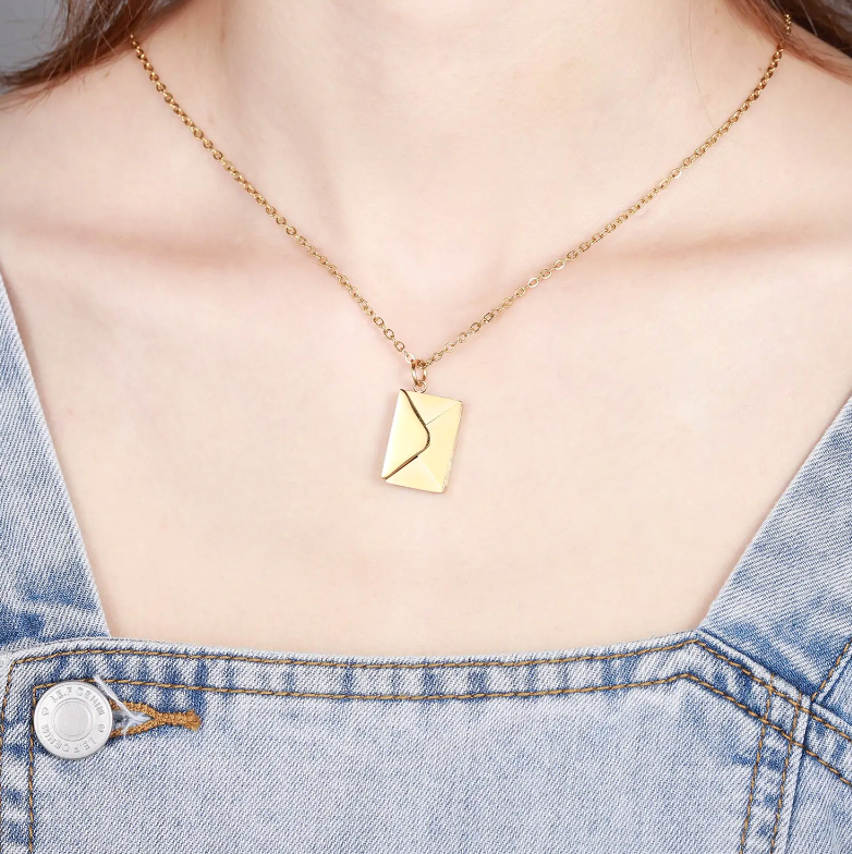 Envelope Necklace - The thrifty & gifty shop