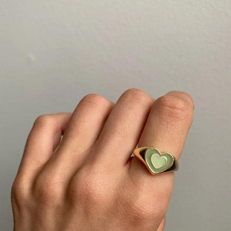 Creative Love Heart Ring - The thrifty & gifty shop