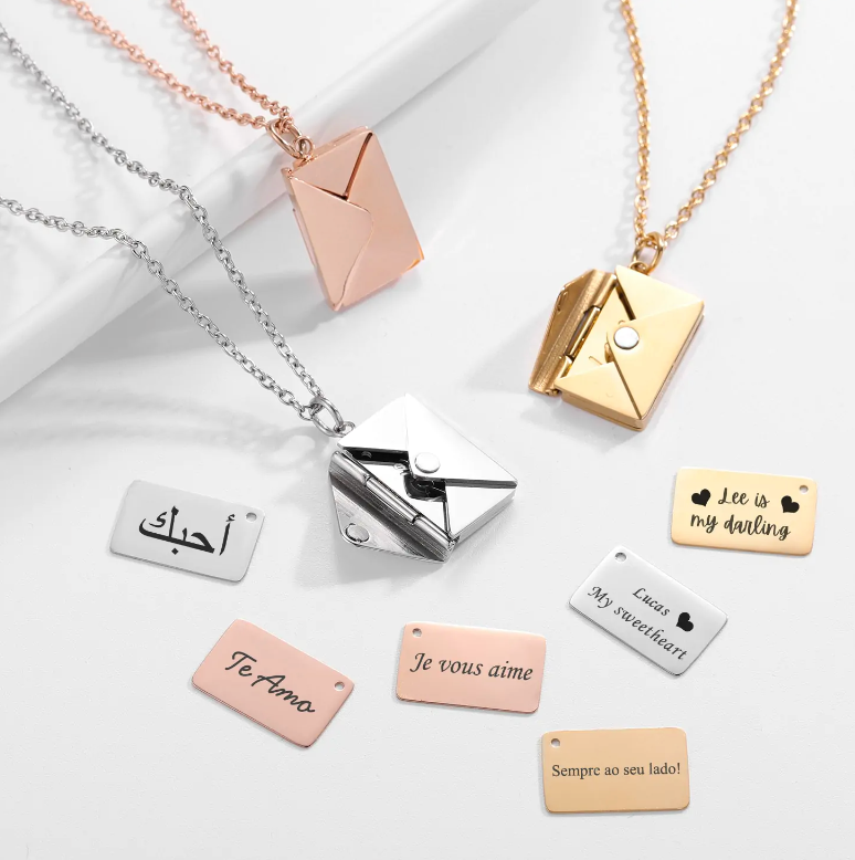 Envelope Necklace - The thrifty & gifty shop